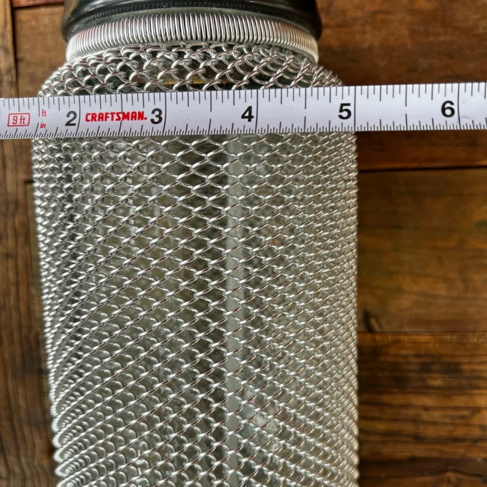 Vintage Classic Soda Siphon Seltzer Glass Bottle with Wire Mesh